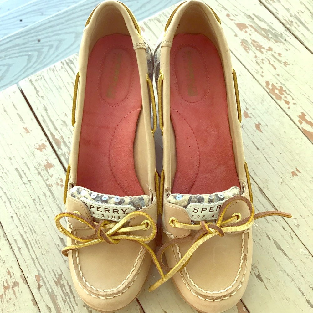 Sperry Womens Top-Sider Wedge Boat shoes size 8
